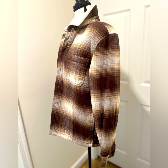 Hollister Brown and Cream Plaid Shirt Jacket - Picture 9 of 14